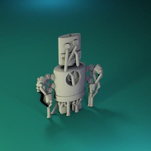 dr fluff robot piatto freddy gioco 3d print model - Mito3D