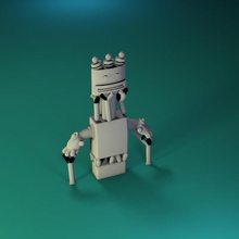 dr fluff robot tall ted game 3d print model - Mito3D