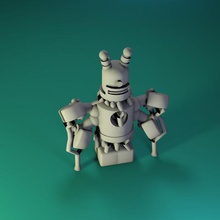 dr fluff robot game 3d print model - Mito3D