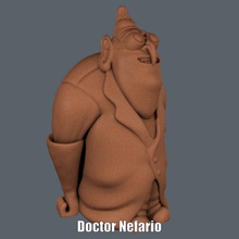 dr nefario easy print no support art despicable me nefarious figure minion sculpture supportless 3d print model - Mito3D