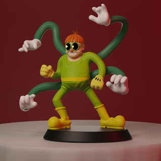dr ahtapot cuphead karakter Örümcek Adam inanılmaz örümcek adam Spidermannowayhome 3d hayret kahraman zbrush heykel şekil vermek mcu hq Homemaranha kahramanlar stl 3d print model - Mito3D