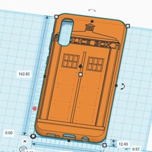 dr tardis Samsung a50 caso funda 3d print model - Mito3D