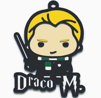 Draco Malfoy anahtarlık takı Harry çömlekçi zarafet gurur kibir hırs fanatik destan detaylar tasarım 3d baskı stl koleksiyon hediye eğlence Aşk 3d print model - Mito3D