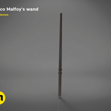 draco malfoy s wand game movie film postproces 3d print toy wizard magician magic costume cosplay hogwarts fantasy spell potter harry 3d print model - Mito3D
