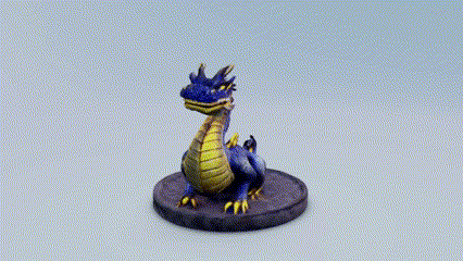 Draco sylphe Jeu dragon donjon mignonne animal art jouet 3d print model - Mito3D