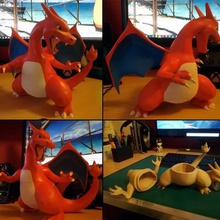 dracofeu charizard jogo pokemon brinquedo dracaufeu figurine arte 3d print model - Mito3D