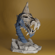 dracolich busto art d&d creatura monster cranio in miniatura da tavolo di gioco drago 3d print model - Mito3D