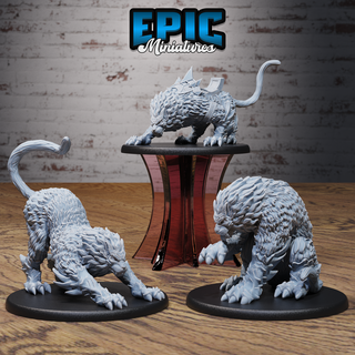 draconic tiger set predator lion dragonborn beast wild animal dragon servant dragonkin evil drake army Game dnd tabletop pre-supported epic-miniatures dungeon rpg fantasy stl miniature roleplaying warrior 3d print model - Mito3D