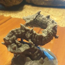 draconic worm game dnd monster resin stl 3d print model - Mito3D