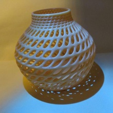 Drachen Kunst Vase voronoi Topf Dekoration Blume Pflanzer Garten groot Vasen Dekor Wespe Nest Innere modern poly Spiral Vasemode 3d print model - Mito3D