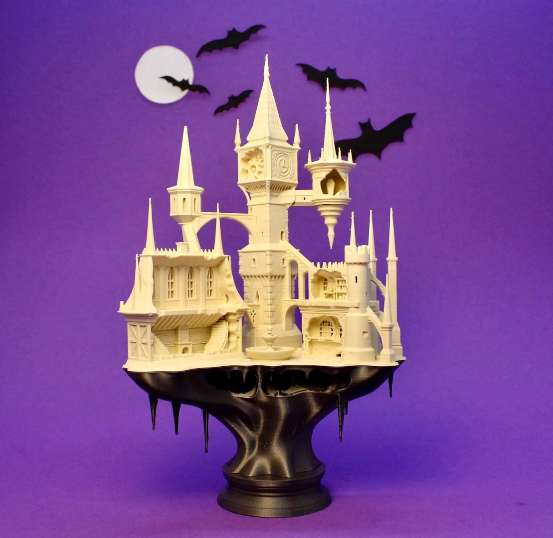 Drakula 39 nın kale Castlevania nintendo mimari oyun cadılar bayramı Lamba arazi kule vampir minyatür masaüstü dönüm noktası Castillo Belmont mini dünya alucard miniworld3d 3D print model - Mito3D