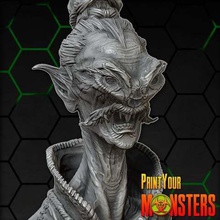 dracula art sculptures la sculpture le monstre d'horreur créature buste 3d print model - Mito3D