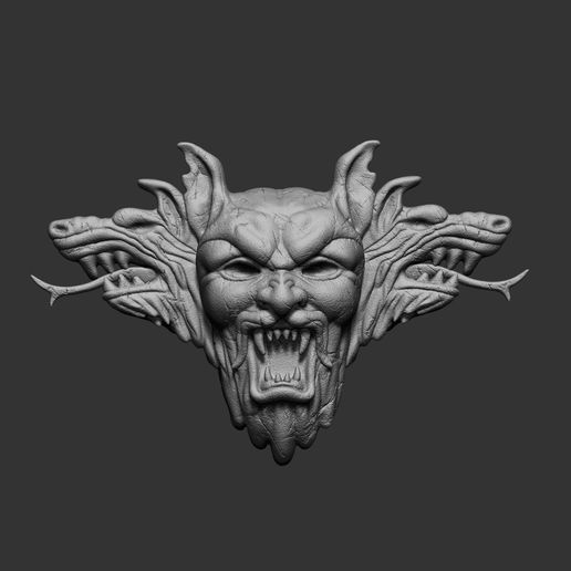 dracula bram fuochista vampiro lupi arte logo terrore orrore animale fantasia 3D print model - Mito3D