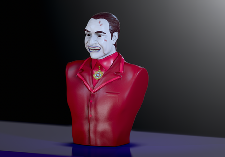 Dracula Büste Nikolaus Käfig renfeld Film Grusel übernatürlich Vampir Monster Statue Figur Kunst Replik Stütze 3d print model - Mito3D
