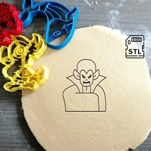 dracula Halloween biscotto taglierina cottura Impasto forma cucina infornare biscotti speculoos 3d print model - Mito3D