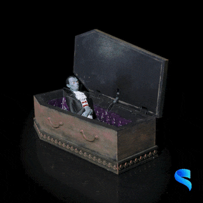 Dracula schlummern Halloween Sarg Dekor Dekoration nützlich gruslig 3D print model - Mito3D