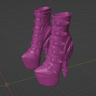 draculaura haunt couture heels monster high frankie 3d print model - Mito3D