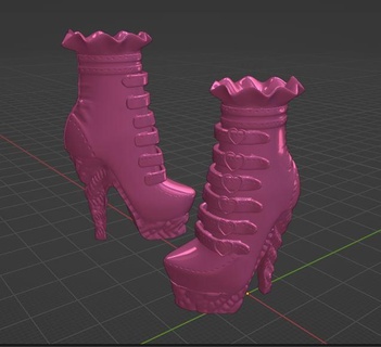 draculaura haunt couture replica boots monster high doll toy art accesories custom 2022 monsterhigh shoes 3d print model - Mito3D
