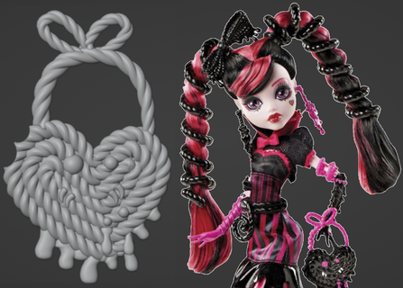 draculaura sweet screams bag replacement monster high doll custom accessory 3d print model - Mito3D
