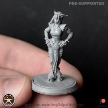 draenei beauty art shaman female warcraft wow fantasy dnd miniature resin pre-supported tabletop dungeon figurine stl sexy woman girl 3d print model - Mito3D