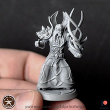 draenei mage spell art wizard magician warcraft wow fantasy dnd miniature resin pre-supported tabletop dungeon figurine stl caster 3d print model - Mito3D