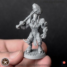 Draenei paladin Topuz oyun savaşçı Warcraft vay fantezi dnd minyatür reçine pre supported masaüstü zindan şövalye heykelcik 3d print model - Mito3D