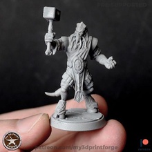 draenei shaman mace art warrior warcraft wow fantasy dnd miniature resin pre-supported tabletop dungeon figurine stl 3d print model - Mito3D
