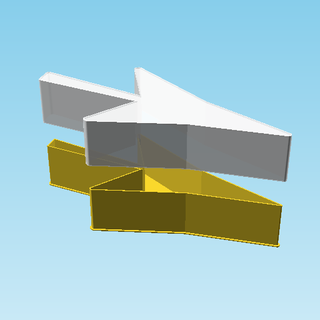 rédaction point Flèche nid boîte v1 chose 3d print model - Mito3D