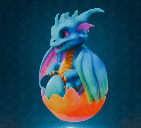 drag n beb saliendo del huevo game dragon huevospascua dragonbebe 3D print model - Mito3D