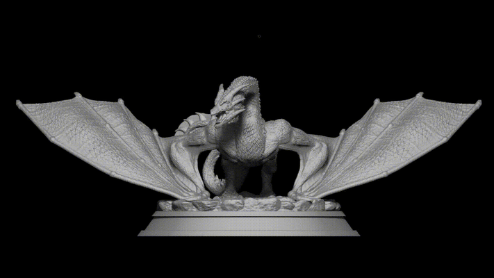 arrastar n prata asa casa of dragão arte fantasia targaryen 3d impressão modelado escala colecci mitologista criaturas fant estático impresi escultura accesorios fantas 3d print model - Mito3D