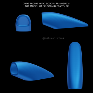 drag racing hood scoop - triangle 2 model kit custom diecast rc Game cowl r/c slot pro street stock modified mod 3d print model - Mito3D