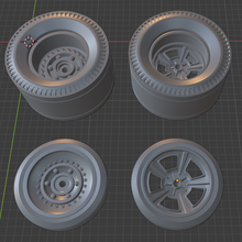 arrastar slicks pneus rodas hotwheels caixa fósforos 1 64 escala jogos Gaslands hotrod ratrod aros 3d print model - Mito3D