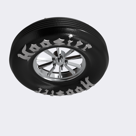 drag wheel combo rc components hammer 15inch 5 stud 3D print model - Mito3D