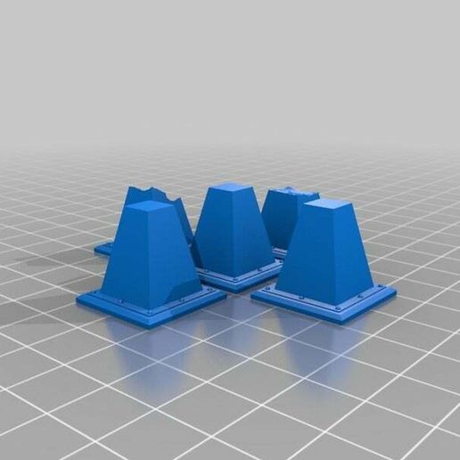 dragão dentes tanque armadilhas minas terrestres anti tank dragões mina terrestre rebite guerras terreno adereços 3D print model - Mito3D