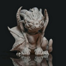 dragon humorado bebê miniaturas fantasia monstro d Dragão fofa 3d print model - Mito3D