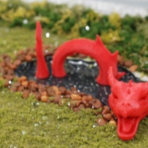 de dragon divers décor jardin 3D print model - Mito3D