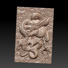 de dragon art la créature animal bête décoration bas-relief moisissure cnc 3d sculpture artcam 3d print model - Mito3D