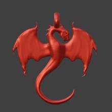 dragão gadget pingente ornamento gancho travar a arte dragon cherry charme 3d print model - Mito3D