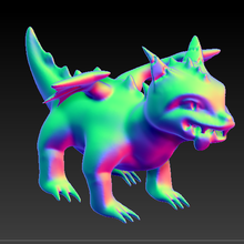 dragon Spiel Skulptur monster Figur 3d print model - Mito3D