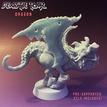 dragon art d&d tabletop miniatures toy fantasy wings war hammer 3d print model - Mito3D