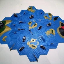 dragon & unicorn game boardgame dice hexagon games 3d print model - Mito3D