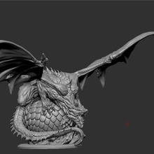 dragon - guarding egg art fan statue game disney 3d print model - Mito3D