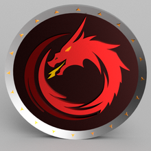 Drago 3 emblema logo avatar telaio icona simbolo design 3d 3d print model - Mito3D