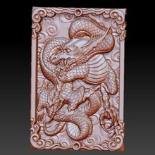 dragon modèle 3d relief cnc à l'impression art la créature l'oriental le chinois japon sculpture gravure sur bois artcam 3d print model - Mito3D