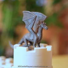 dragon 3d-druckbare modulare Schloss Spielset Spiel 3d print model - Mito3D