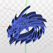 continuar 9 tribal diseño cabeza dragones 3d print model - Mito3D