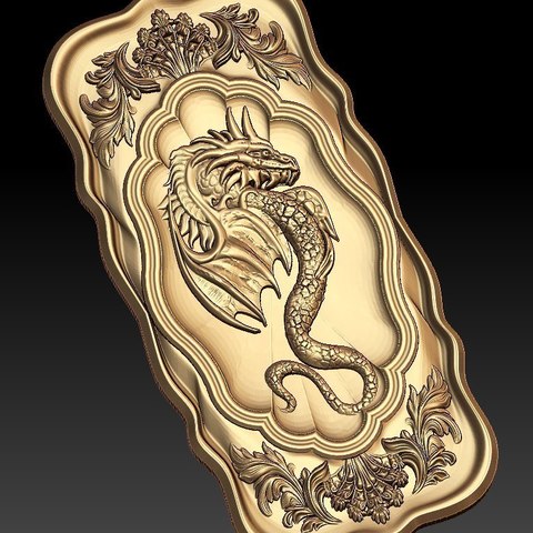 dragon art frame cnc 3D print model - Mito3D