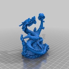 dragon artec - imprimable divers de la sculpture 3d print model - Mito3D