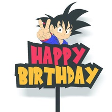 dragon ball cake topper home happy birthday meets poster goku top decoration ornament party 3d print model - Mito3D