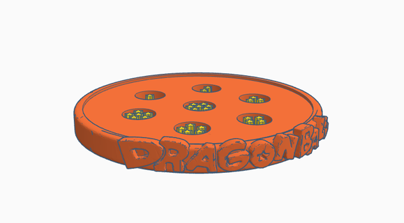 dragon ball coasters goku balls decoration house 3d print model - Mito3D